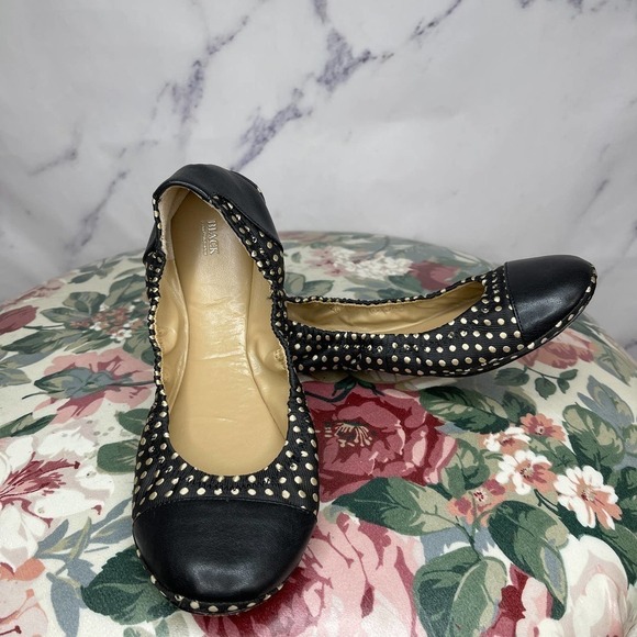 BLACK Saks Fifth Avenue | Black Polka Dot Ballet Flats | Sz 7 - Picture 12 of 14